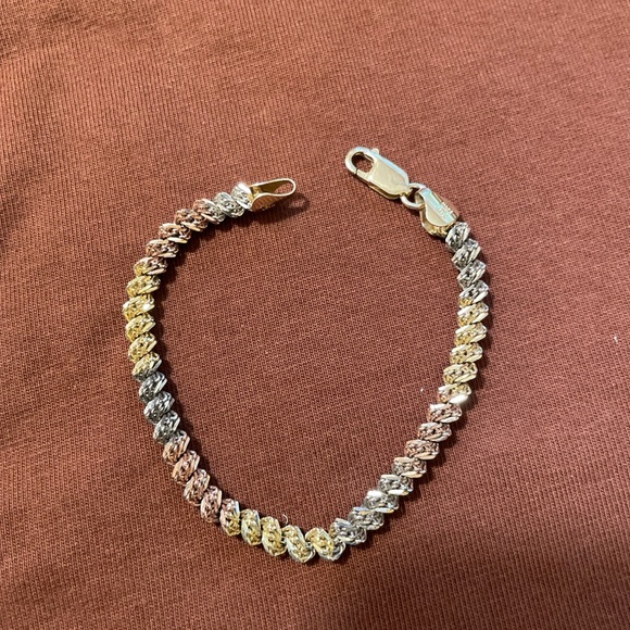 Tri color silver bracelet - Picture 2 of 2